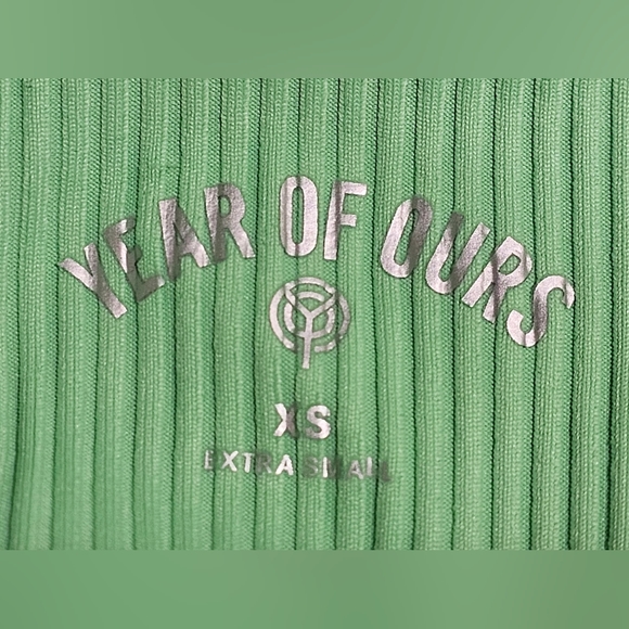 Year Of Ours Ribbed Football Leggings W/ Matching  Ribbed Football Bra In Green  - Picture 10 of 14